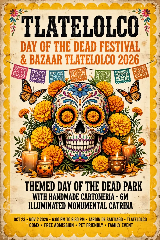 Festival Día de Muertos y Bazar Tlatelolco 2026 poster